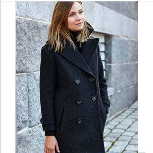 Warm and chic woman’s winter pea coat
